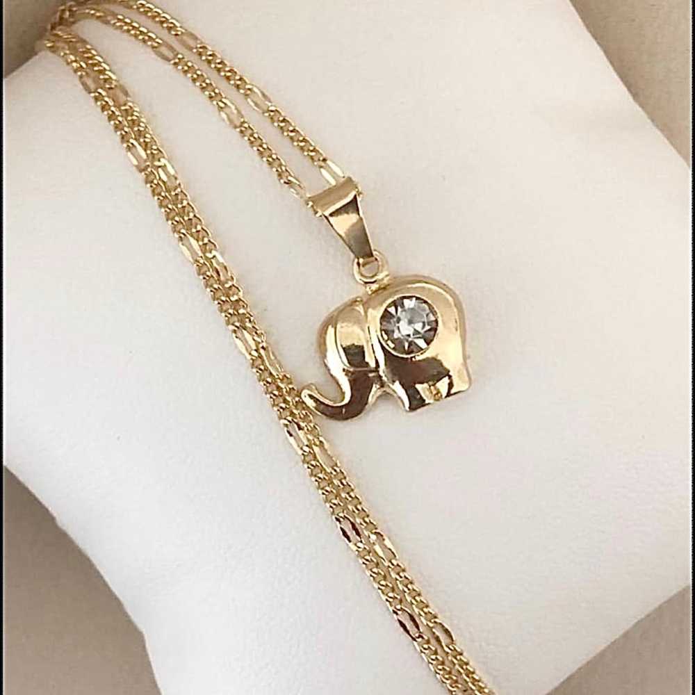 18k Gold Filled Elephant Necklace Available In 18” or 20” 🐘✨